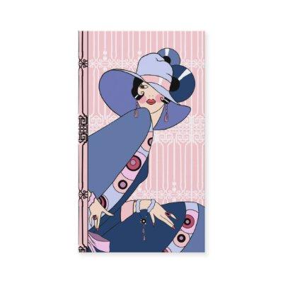 Shelby, 1920s Art Deco Lady in Pink and Blue