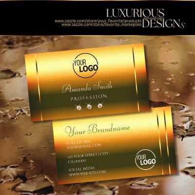 Shimmering Fire Orange Luxury Diamonds add Logo