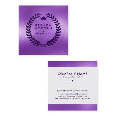 Shimmering Purple & Deep-Purple Laurel Wreath Square