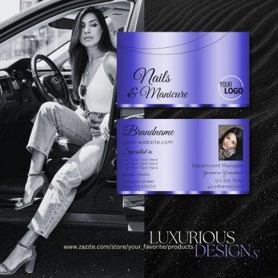 Shimmery Blue Glamorous with Logo and Photo