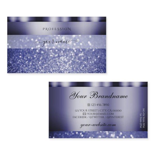 Shimmery Dark Blue Sparkling Glitter Professional