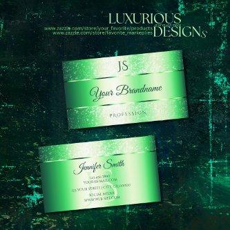 Shimmery Emerald Green Glitter Spark and Monogram