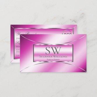 Shimmery Pink Silver Decor with Monogram and Logo