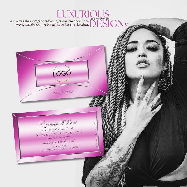 Shimmery Pink with Silver Decor and Logo Stylish