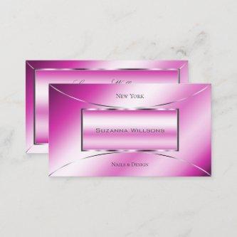 Shimmery Pink with Silver Decor Professional Chic