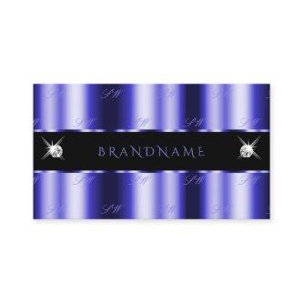Shimmery Royal Blue Black Sparkle Jewels Monogram