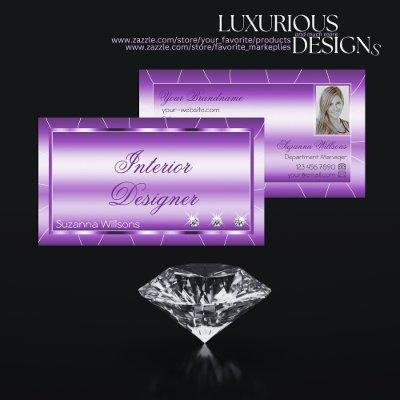 Shimmery Royal Purple with Diamonds and Photo Luxe