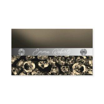 Shimmery Silver Sparkle Glitter Diamonds Business