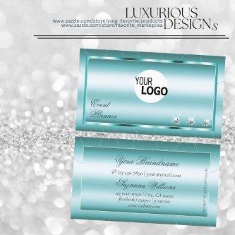 Shimmery Teal with Diamonds and Logo Glamorous