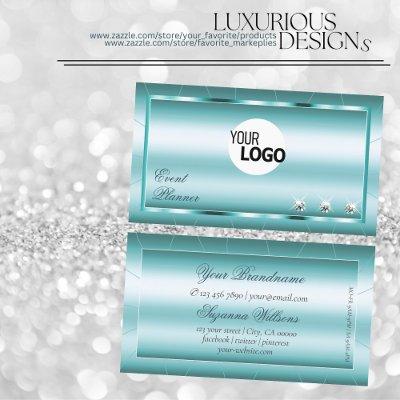 Shimmery Teal with Diamonds and Logo Glamorous