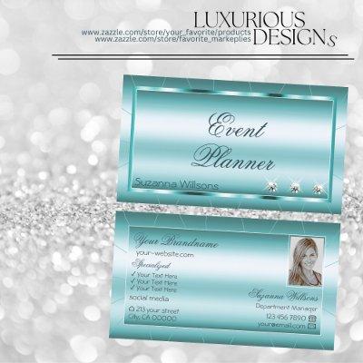 Shimmery Teal with Diamonds and Photo Professional