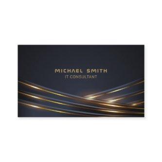 Shining Gold Lines on a dark background