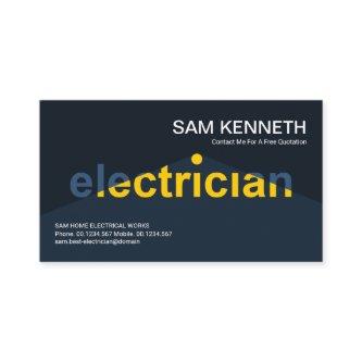 Shining Yellow Light Electrician Signage Electric