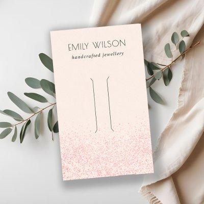 Shiny Blush Pink Glitter Texture Hair Clip Display