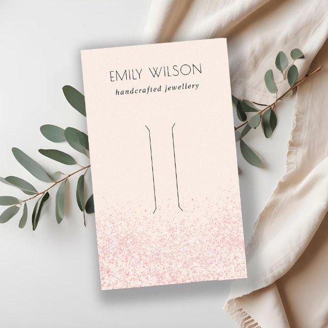 Shiny Blush Pink Glitter Texture Hair Clip Display
