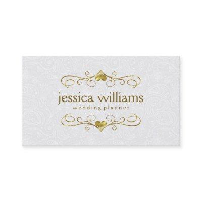 Shiny Floral Frame With Heart With White