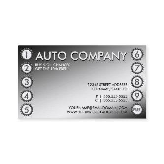 shiny gears punchcard loyalty card