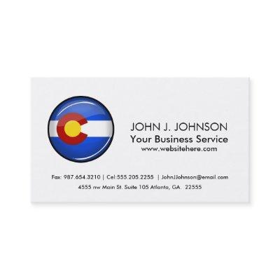 Shiny Round Colorado Flag