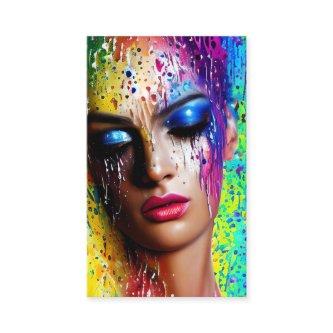 Shiny Smooth Glass Paint Brushes Strokes Dripping