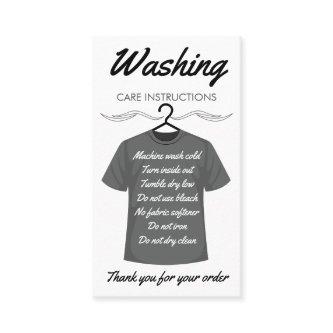 Shirt Washing Care Instructions Customer Direction