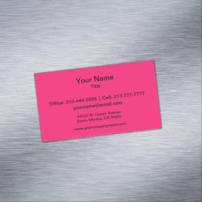 Shocking Pink Solid Color Customize It Magnetic