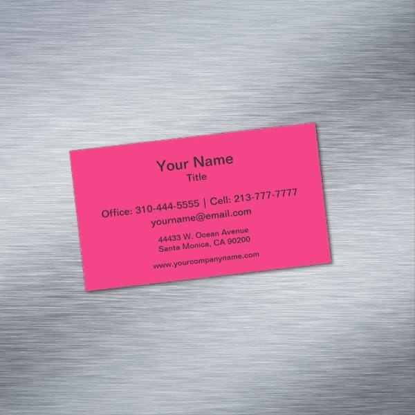 Shocking Pink Solid Color Customize It Magnetic