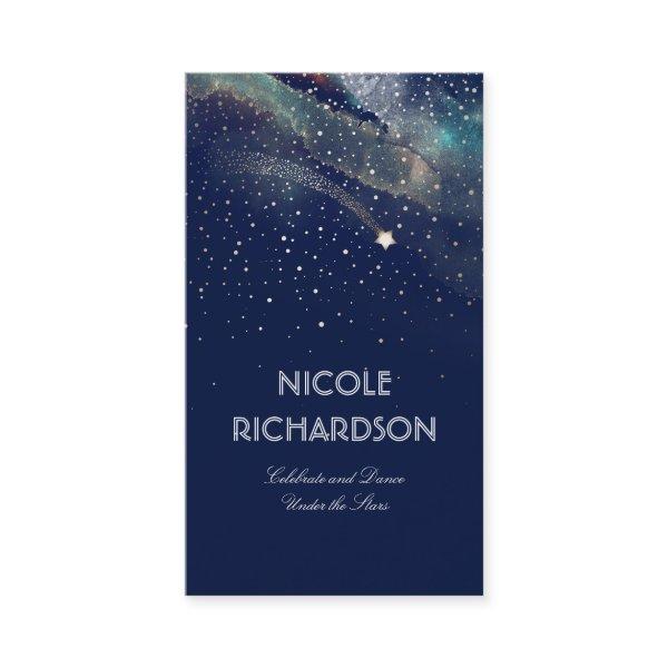 Shooting Star Starry Night Gold and Navy Modern