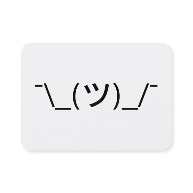 Shrug Emoticon ¯\_(ツ)_/¯ Japanese Kaomoji