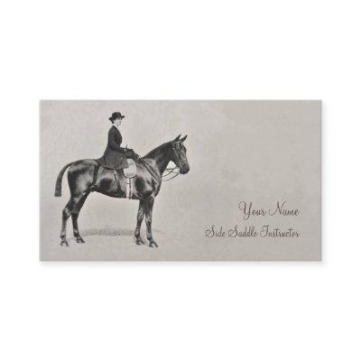 Sidesaddle horse and rider