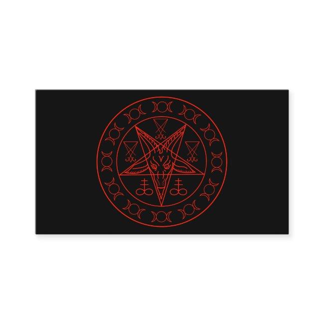 Sigil of Baphomet triple moon and sigil of lucifer