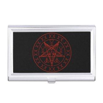 Sigil of Baphomet triple moon and sigil of lucifer  Case