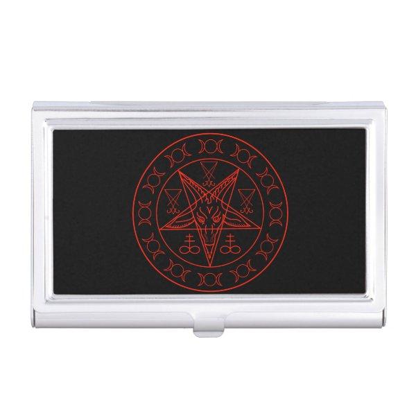 Sigil of Baphomet triple moon and sigil of lucifer  Case