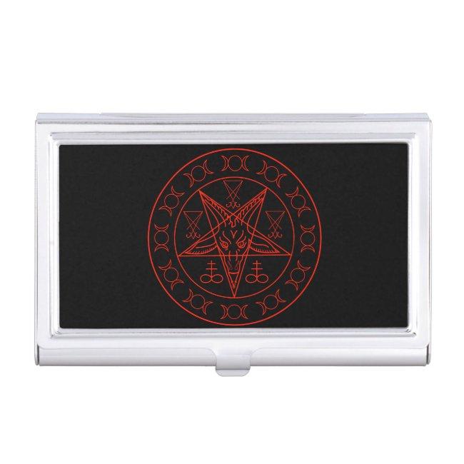 Sigil of Baphomet triple moon and sigil of lucifer  Case