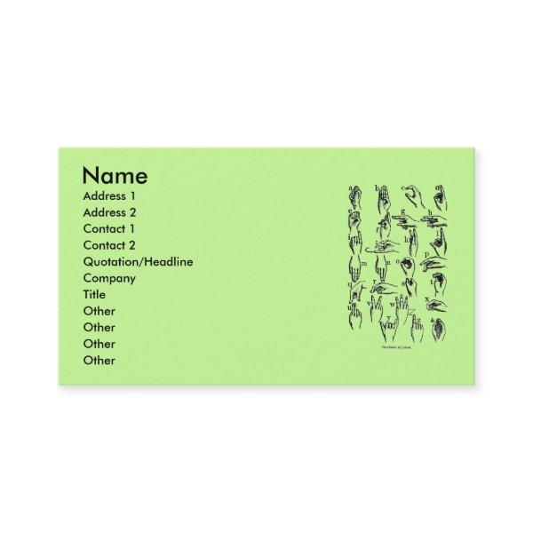 Sign Language Alphabet