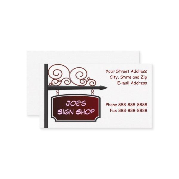 Sign Shop Real Estate Agent Store Front Business C
