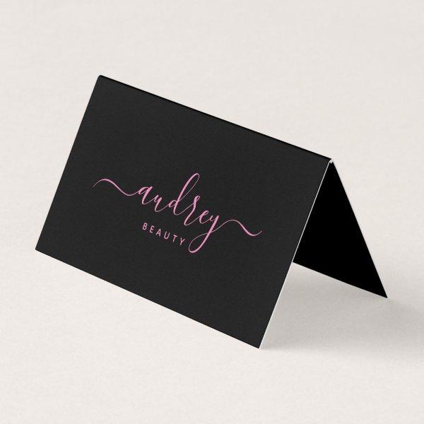 Signature Chic Typography Pink and Black