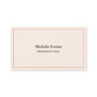 Signature Cream Elegant Plain Simple Minimalist
