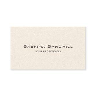 Signature Cream Elegant Plain Simple Minimalist