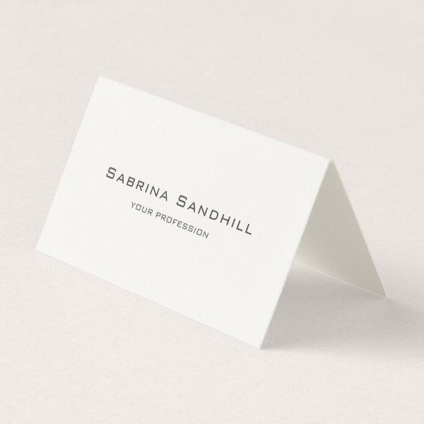 Signature Cream Elegant Plain Simple Minimalist