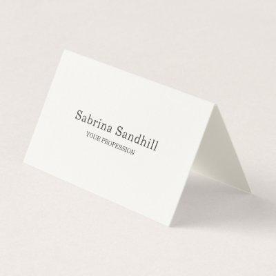 Signature Cream Elegant Plain Simple Minimalist