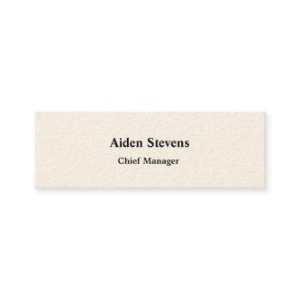 Signature Cream Simple Plain Minimalist Classical Mini