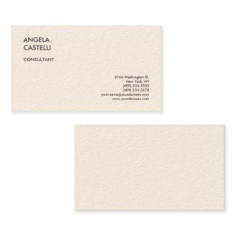 Signature Cream Trendy Modern Minimalist Plain