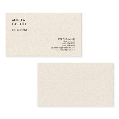 Signature Cream Trendy Modern Minimalist Plain