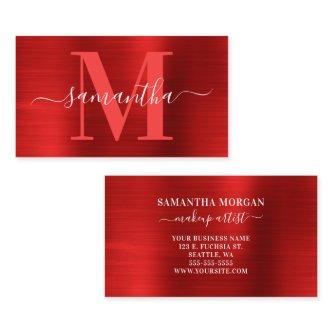 Signature Monogram Red Shimmer Foil