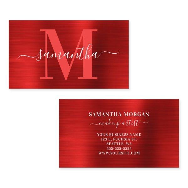 Signature Monogram Red Shimmer Foil