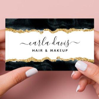 Signature Script Black And Gold Watercolor