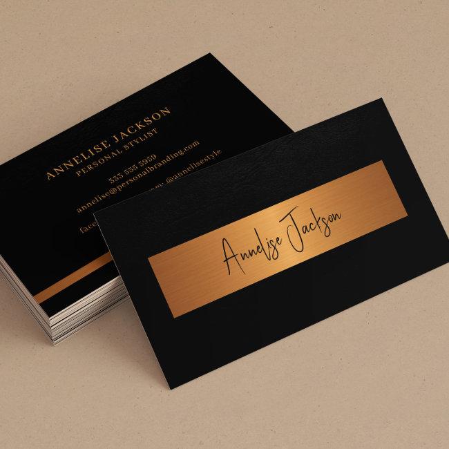 Signature script black gold