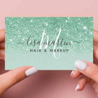 Signature Script Mint Green Glitter Modern Girly