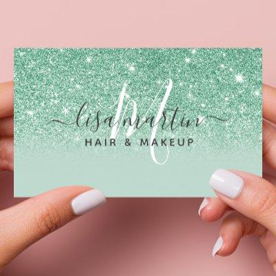 Signature Script Mint Green Glitter Modern Girly