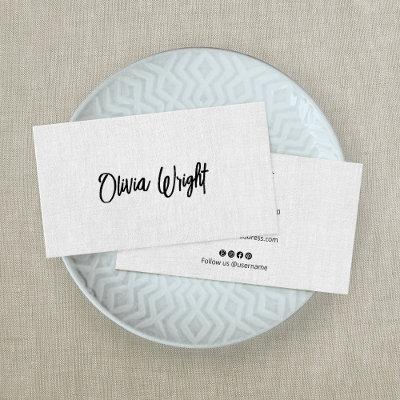 Signature Script  Modern, Gray Linen Professional